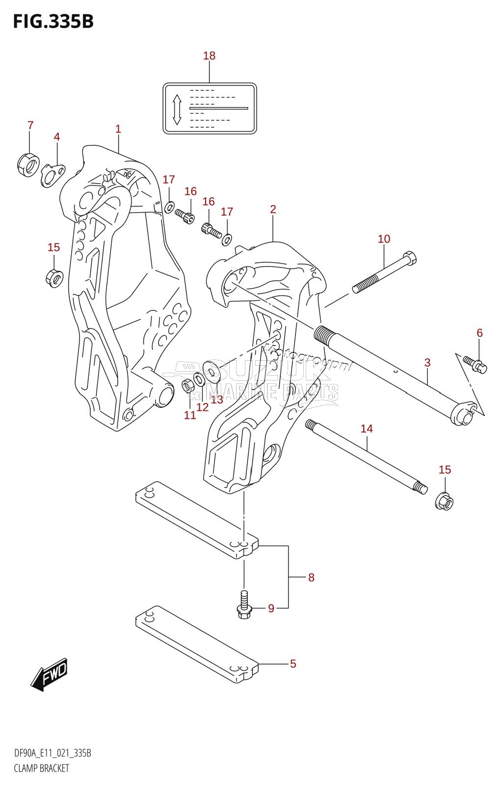 CLAMP BRACKET (DF90AWQH)