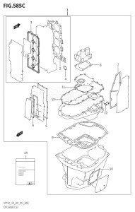 15002Z-210001 (2012) 150hp E01 E40-Gen. Export 1 - Costa Rica (DF150Z) DF150Z drawing OPT:GASKET SET (DF150Z:E01)