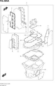 15004F-040001 (2020) 150hp E03-USA (DF150AST) DF150AST drawing OPT:GASKET SET