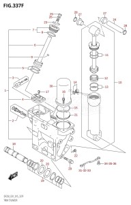 DF250Z From 25003Z-510001 (E01 E40)  2015 drawing TRIM CYLINDER (DF225T:E40:(X-TRANSOM,XX-TRANSOM))