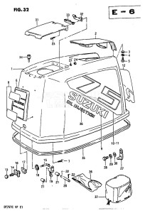 DT75 From 07501-504157 ()  1985 drawing ENGINE COVER (MODEL VF)