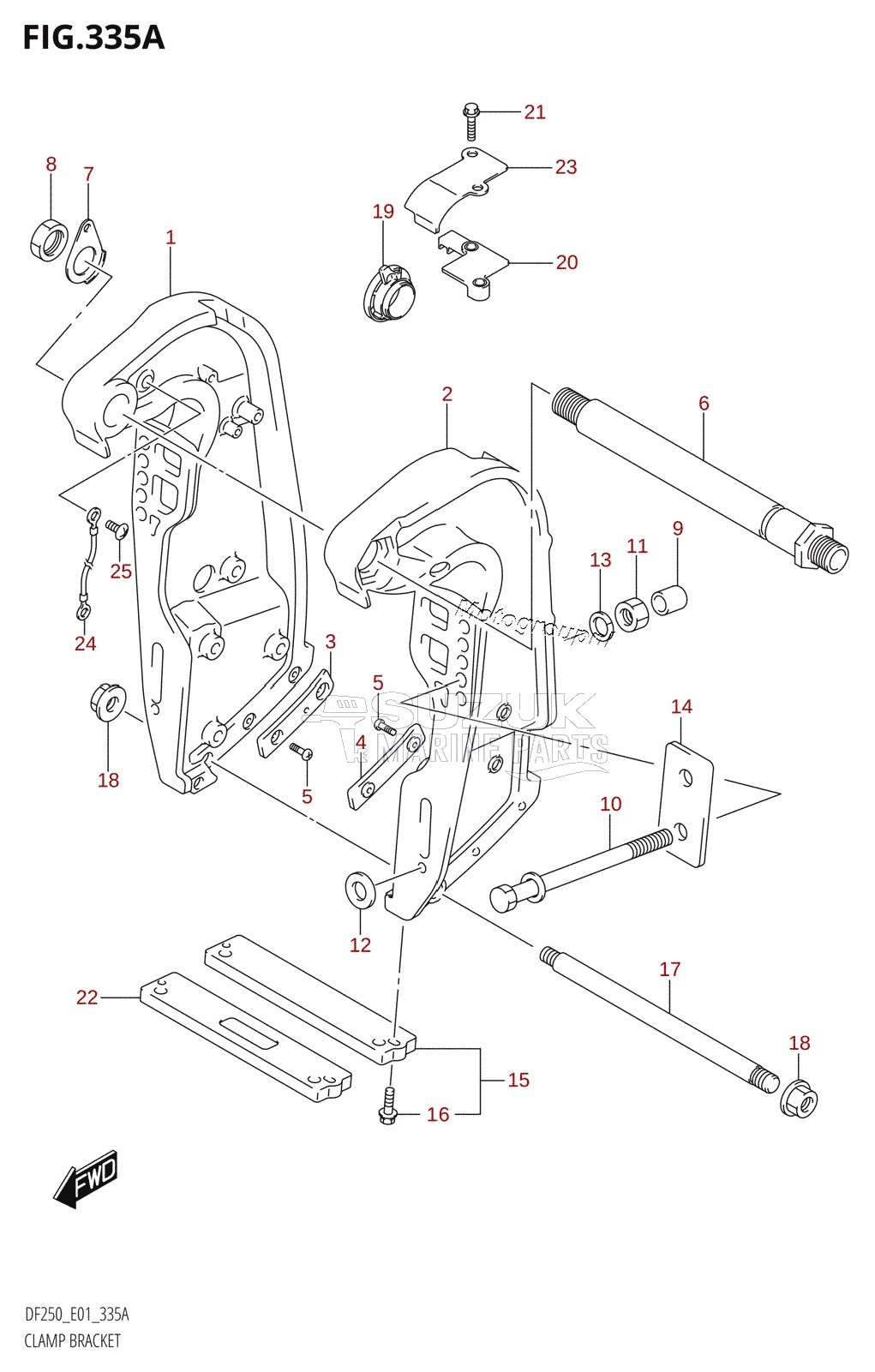 CLAMP BRACKET (X-TRANSOM,XX-TRANSOM)