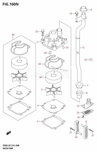 DF50A From 05003F-410001 (E01)  2014 drawing WATER PUMP (DF50AVT:E01)