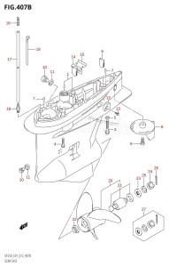 DF250 From 25003F-210001 (E01 E40)  2012 drawing GEAR CASE (DF200T:E40)