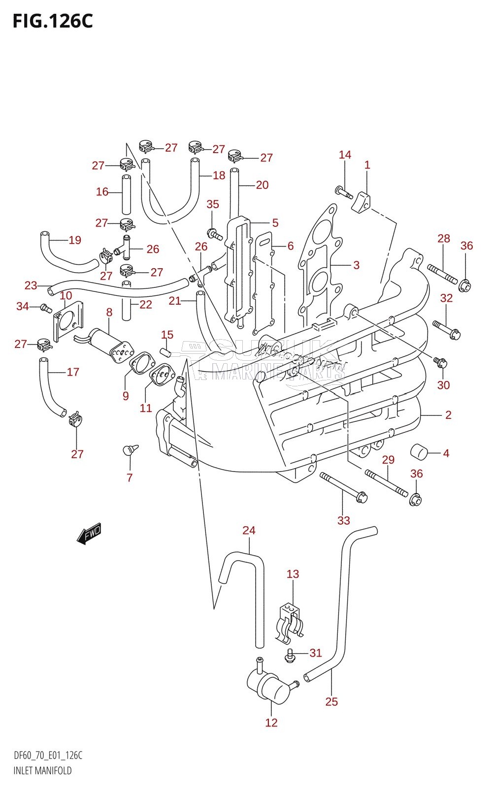 INLET MANIFOLD (DF70T:(X,Y))