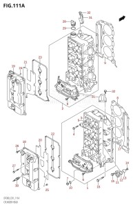 DF300Z From 30002Z-010001 (E01 E40)  2010 drawing CYLINDER HEAD