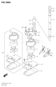 DF250 From 25005F-240001 (E40)  2022 drawing WATER PUMP