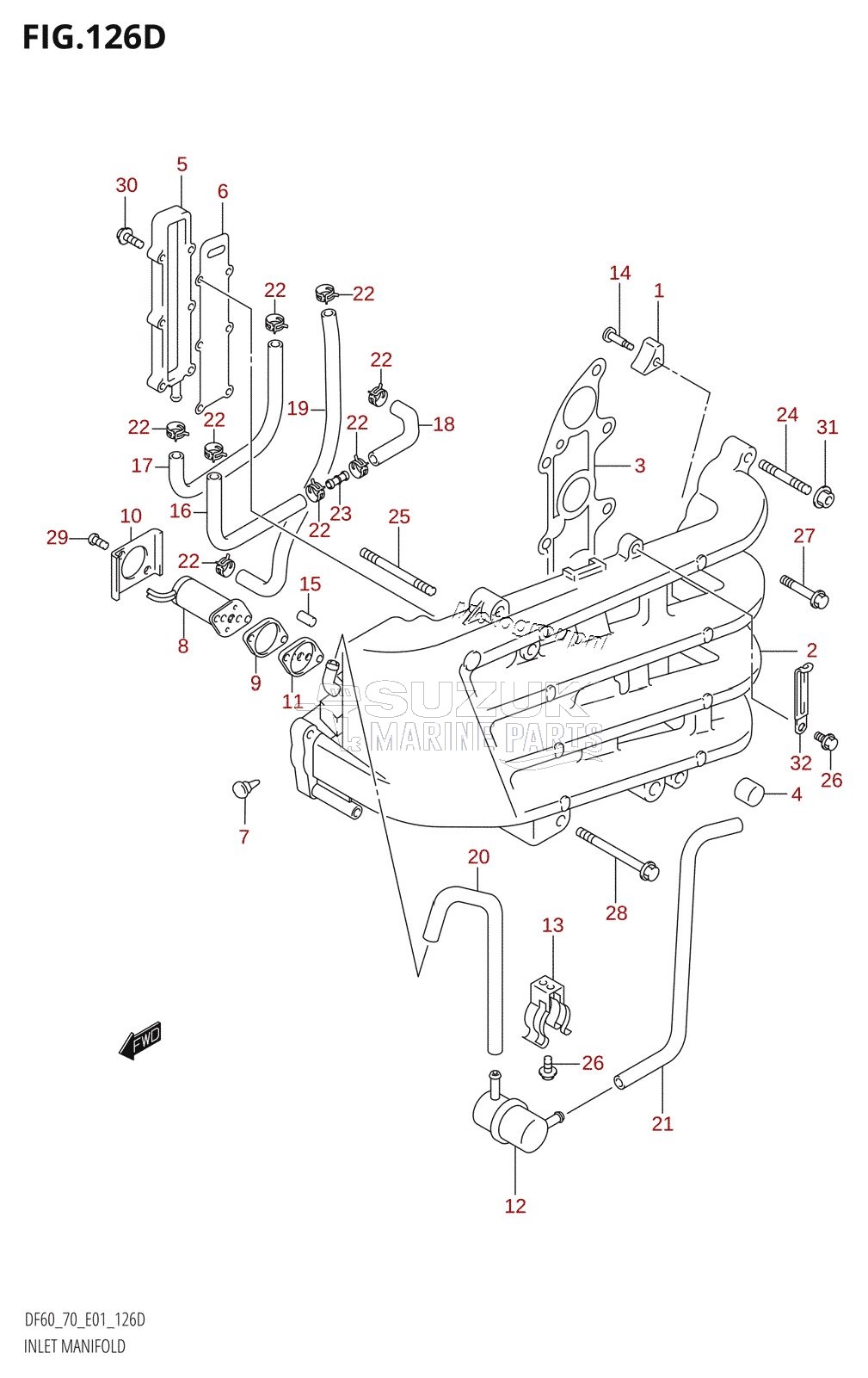 INLET MANIFOLD ((DF70T,DF70WTU,DF70WTH):K1)