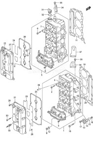 DF 250AP drawing Cylinder Head