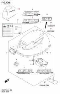 DF9.9B From 00995F-710001 (P03)  2017 drawing ENGINE COVER (DF20AT:P03)