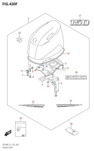 DF200AP From 20003P-340001 (E11 E40)  2023 drawing ENGINE COVER (DF150AP:(021,022,023))