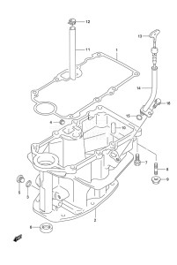 Outboard DF 9.9 drawing Oil Pan