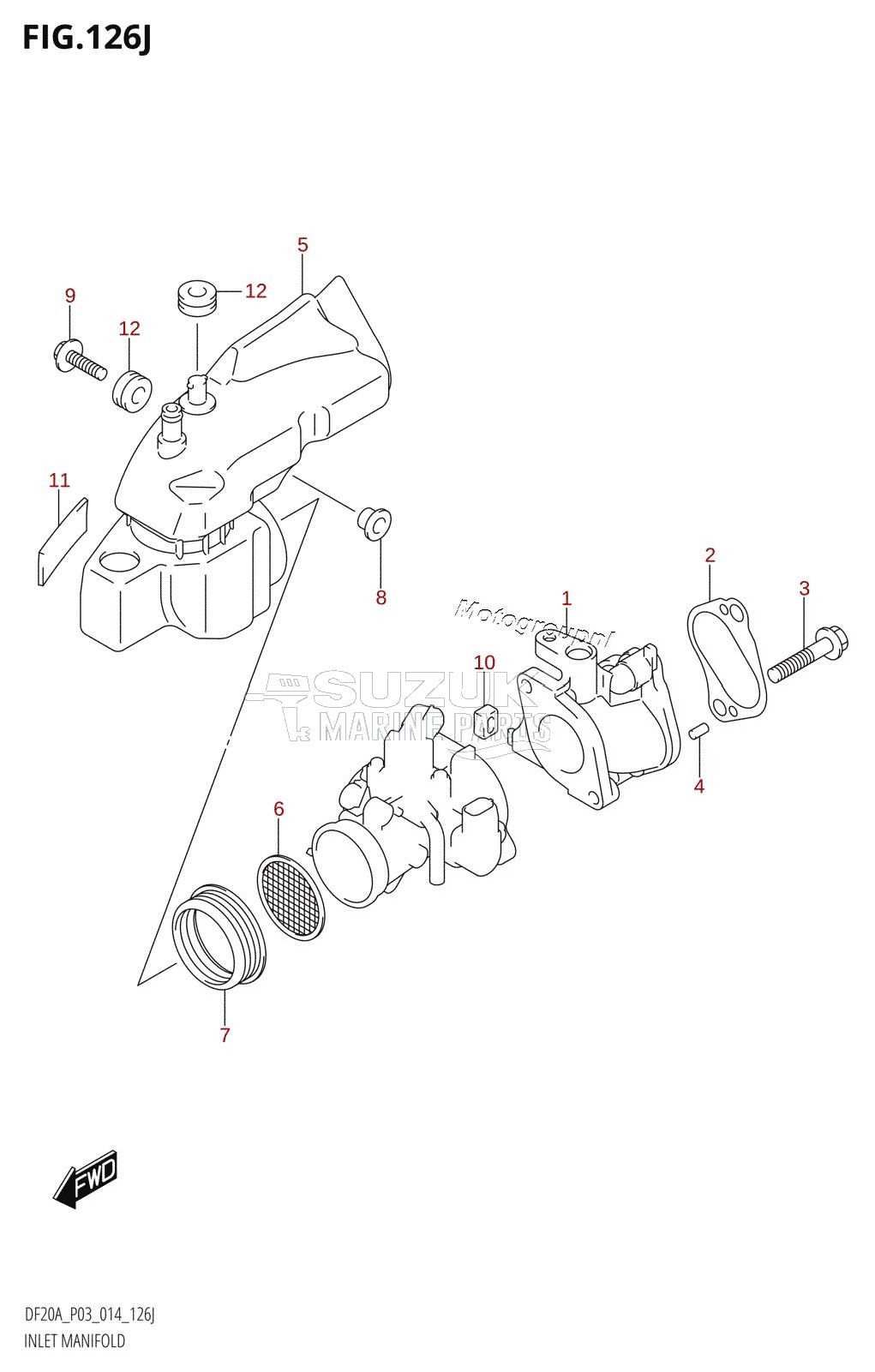 INLET MANIFOLD (DF20AR:P03)