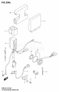 DF40A From 04003F-910001 (E01)  2019 drawing PTT SWITCH /​ ENGINE CONTROL UNIT (DF60AVT:E40,DF60AVTH:E40)