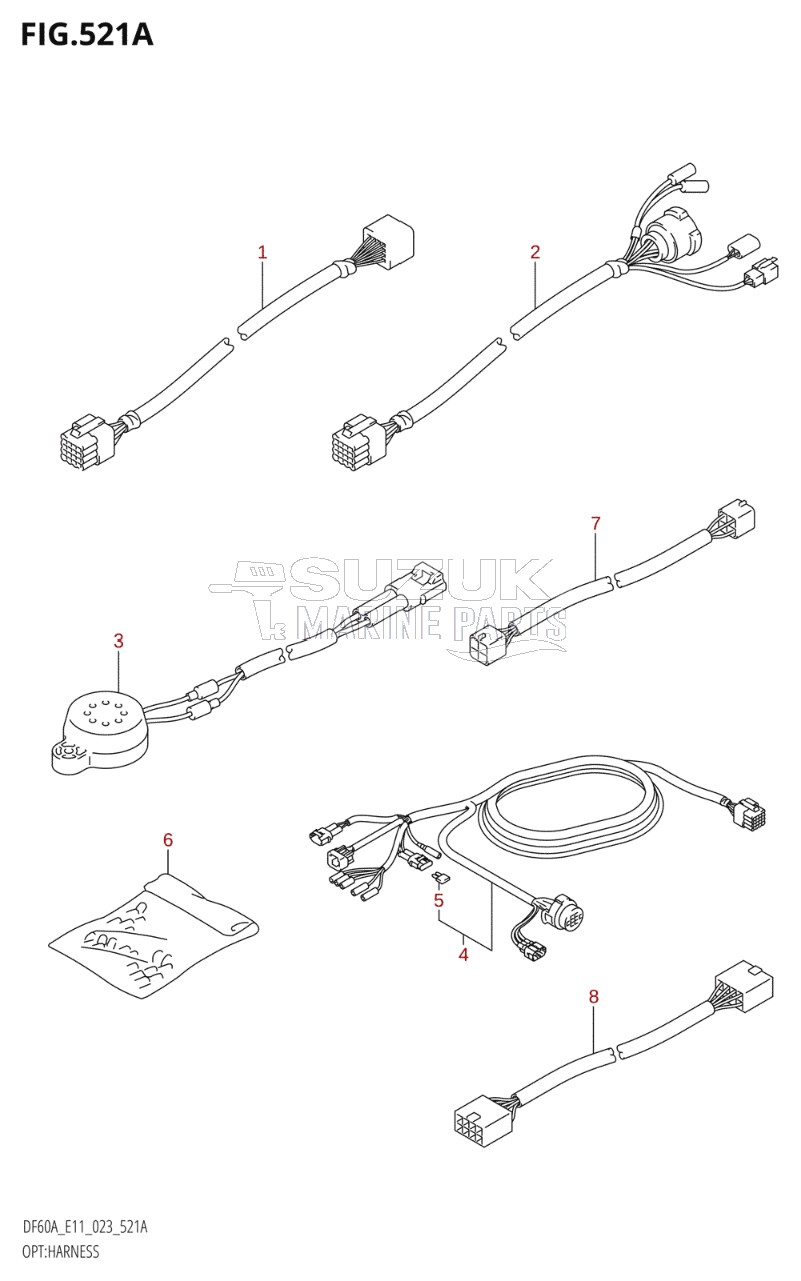 OPT:HARNESS ((DF40A,DF40AST,DF50A,DF60A,DF50AVT,DF60AVT,DF40ASVT):(020,021))