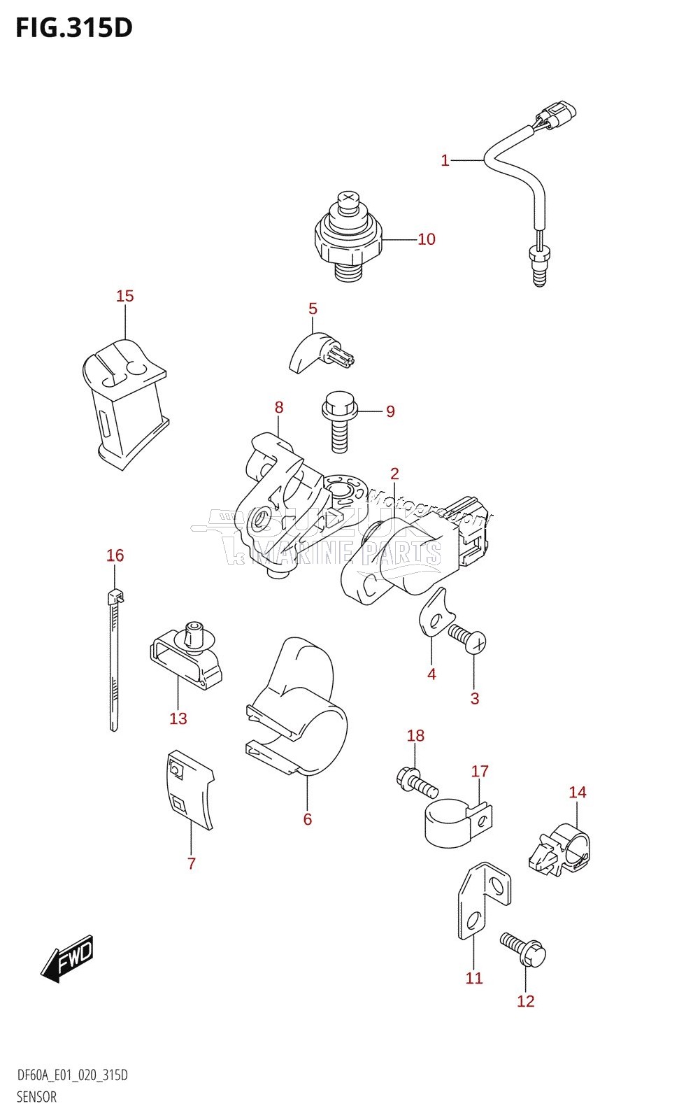 SENSOR (DF60AVT,DF60AVTH,DF40ASVT)