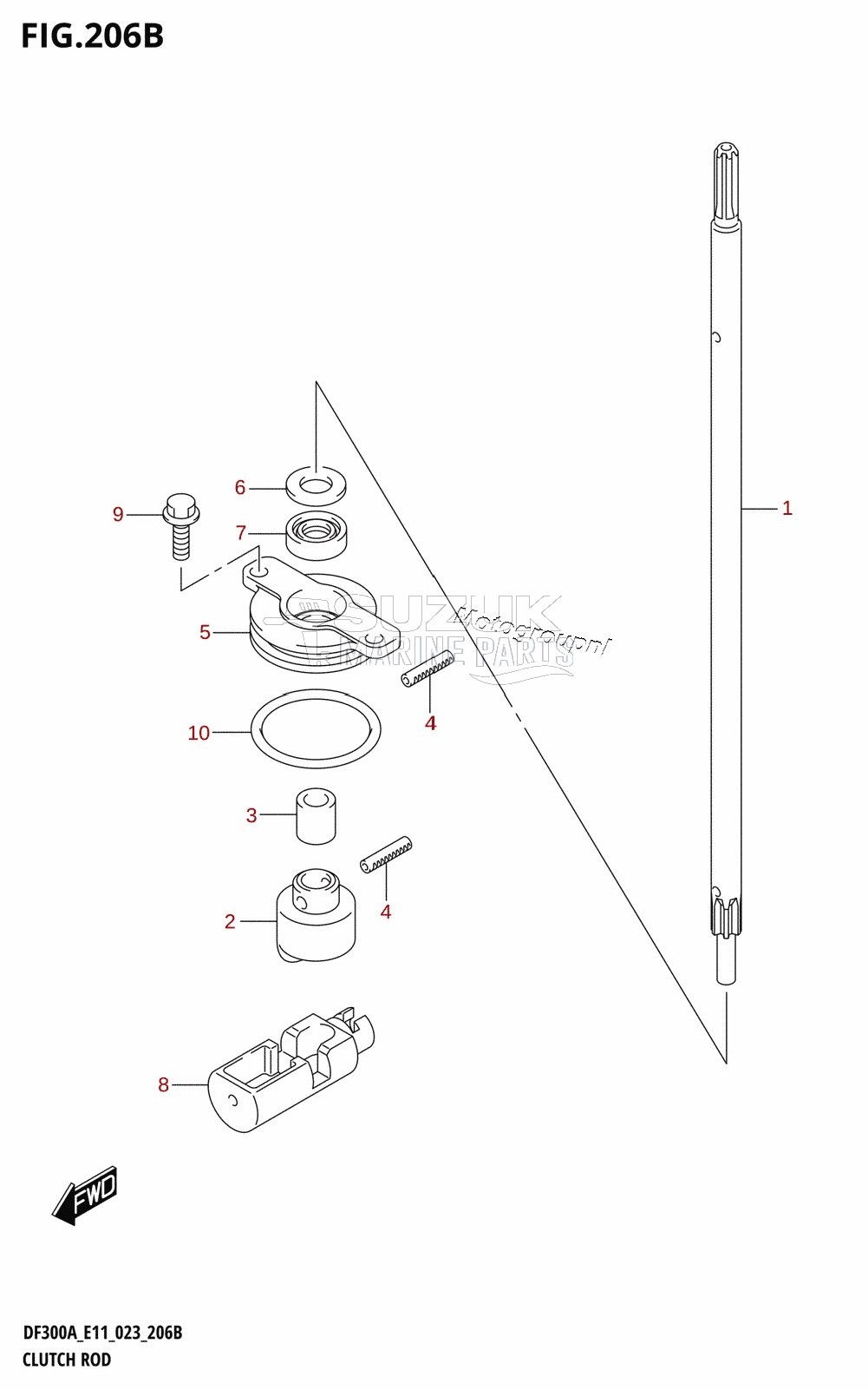 CLUTCH ROD (DF250ATSS)