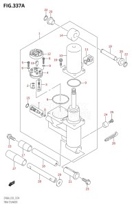 04003F-110001 (2011) 40hp E03-USA (DF40AT) DF40A drawing TRIM CYLINDER