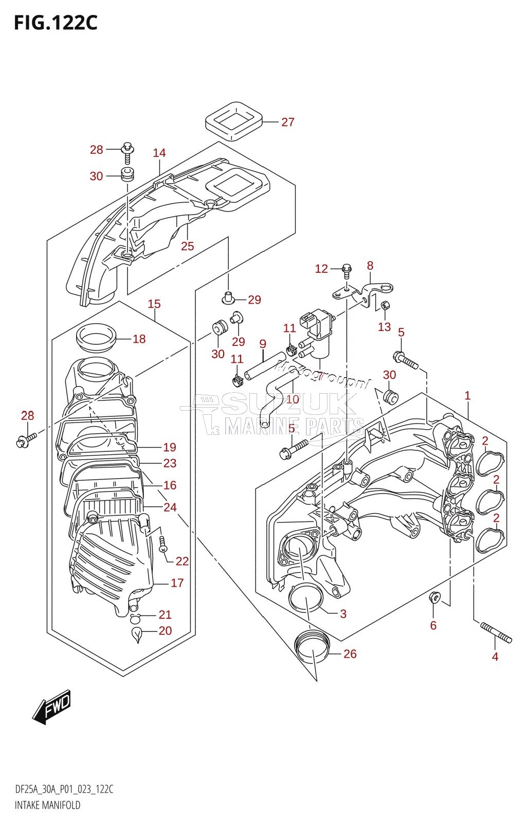 INTAKE MANIFOLD (020:(DF30A,DF30AR,DF30AT,DF30ATH,DF30AQ))