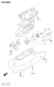 04003F-340001 (2023) 40hp E01 E11-Gen. Export 1-and 2 (DF40A  DF40AQH  DF40AT  DF40ATH) DF40A drawing DRIVE SHAFT HOUSING (DF50AVTH:E01,(DF50AVT,DF60AVT):E03)