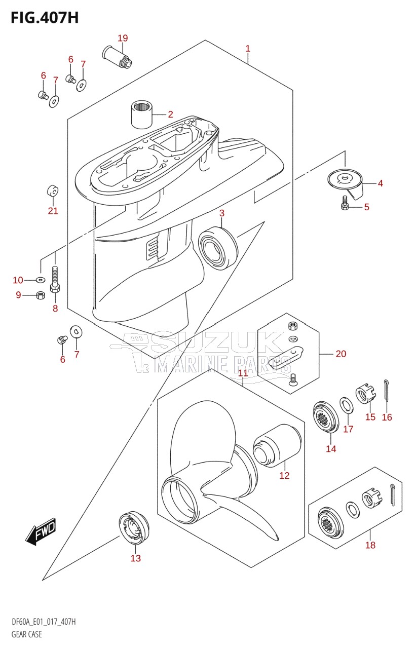 GEAR CASE (DF60A:E40)