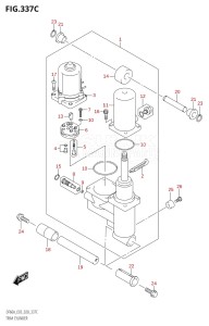 05003F-040001 (2020) 50hp E03-USA (DF50A) DF50A drawing TRIM CYLINDER (DF50AVT,DF60AVT)