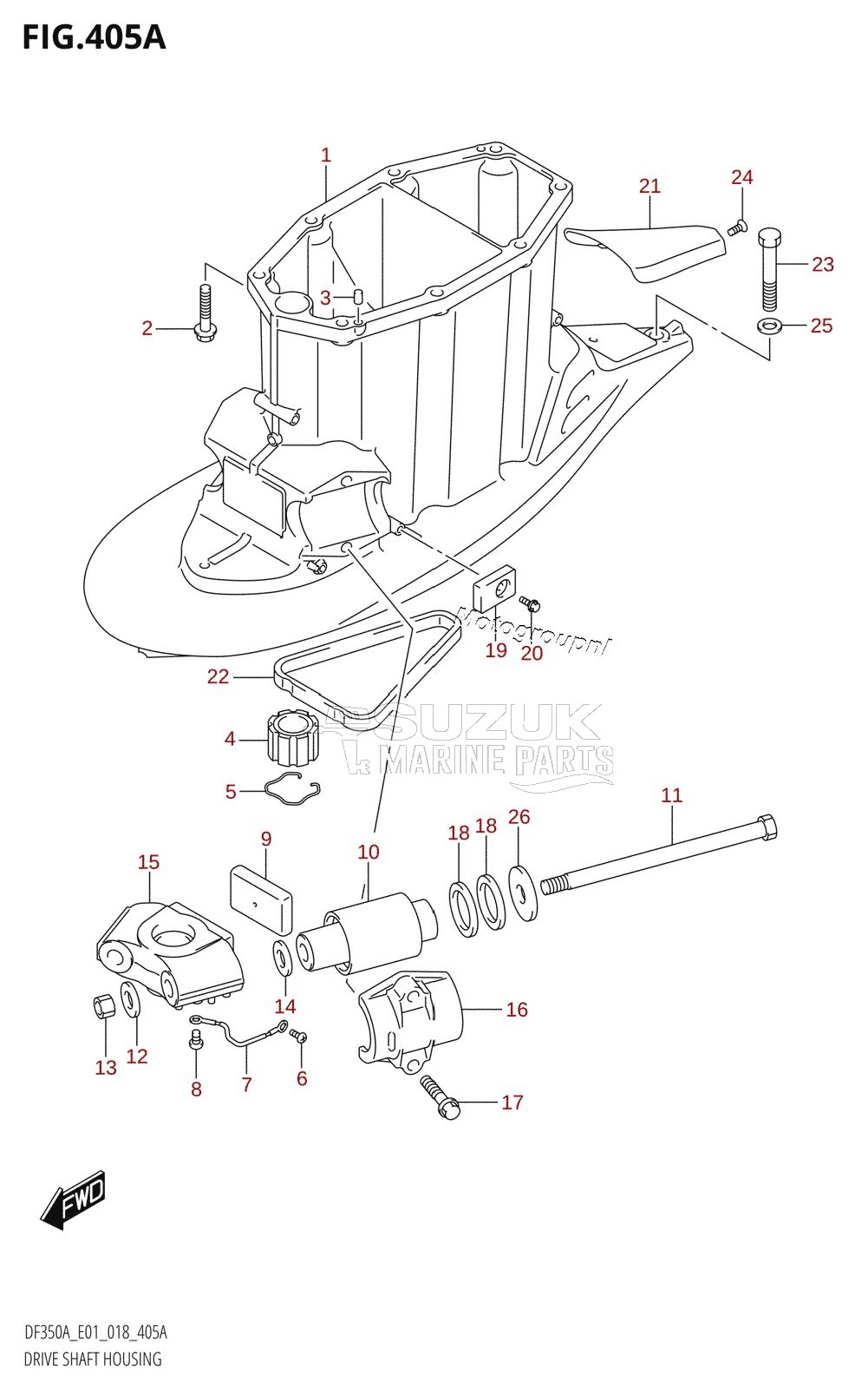 DRIVE SHAFT HOUSING (X-TRANSOM)