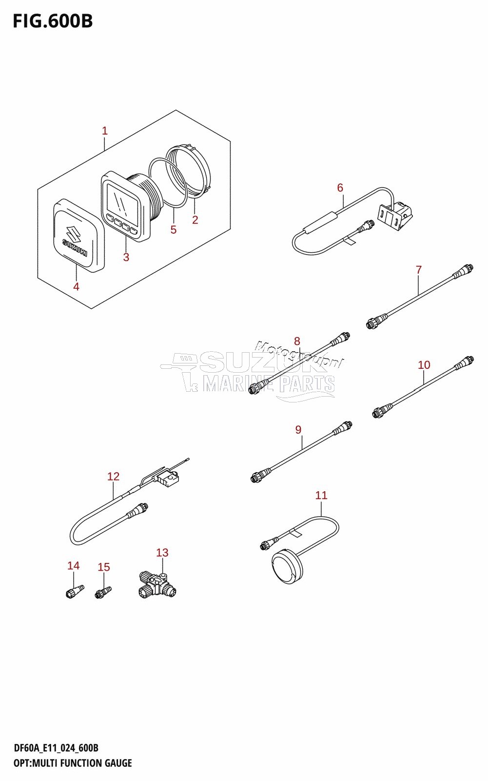 OPT:MULTI FUNCTION GAUGE ((DF60A,DF60AQH,DF60ATH,DF60AVTH):E40)