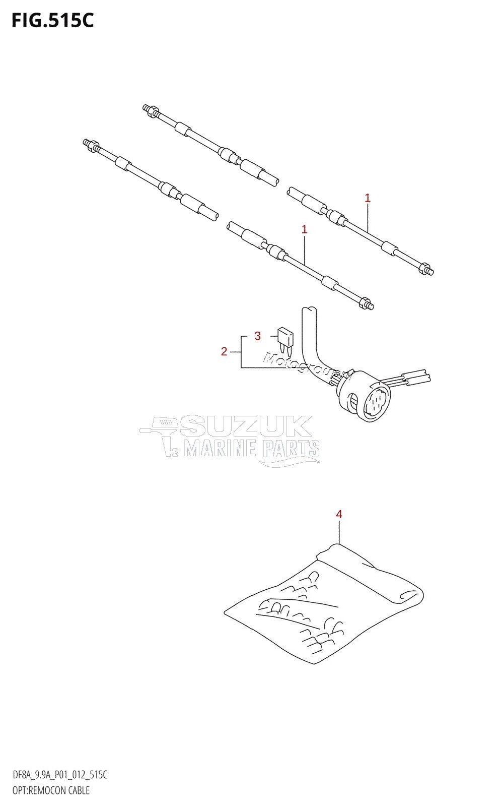 OPT:REMOCON CABLE (DF9.9A:P01)