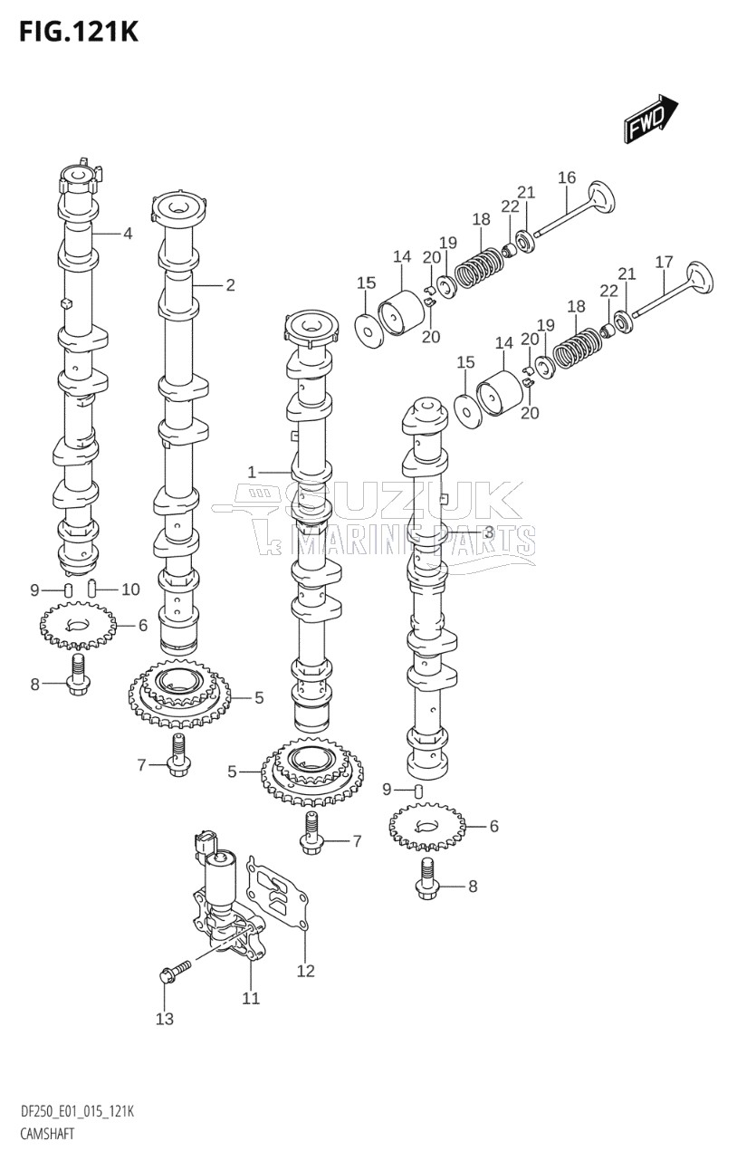 CAMSHAFT (DF250T:E40)