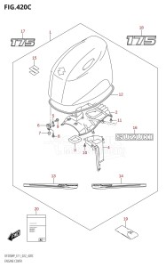 DF175AP From 17503P-240001 (E11)  2022 drawing ENGINE COVER (DF175AP:020)