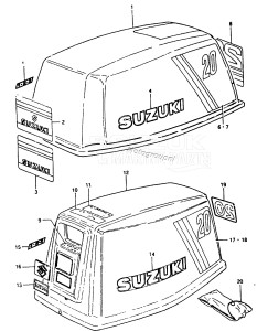 DT20 From 2002-100000 ()  1988 drawing ENGINE COVER