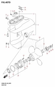 DF20A From 02002F-140001 (E01 P01 P40)  2021 drawing GEAR CASE (DF15AT,DF20AR,DF20AT,DF20ATH)