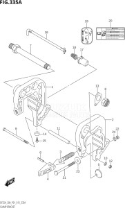 02504F-510001 (2005) 25hp P01-Gen. Export 1 (DF25A  DF25AR  DF25AT  DF25ATH  DT25K) DF25A drawing CLAMP BRACKET (DF25A:P01)