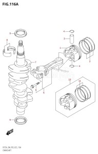 DF25A From 02504F-240001 (P03)  2022 drawing CRANKSHAFT