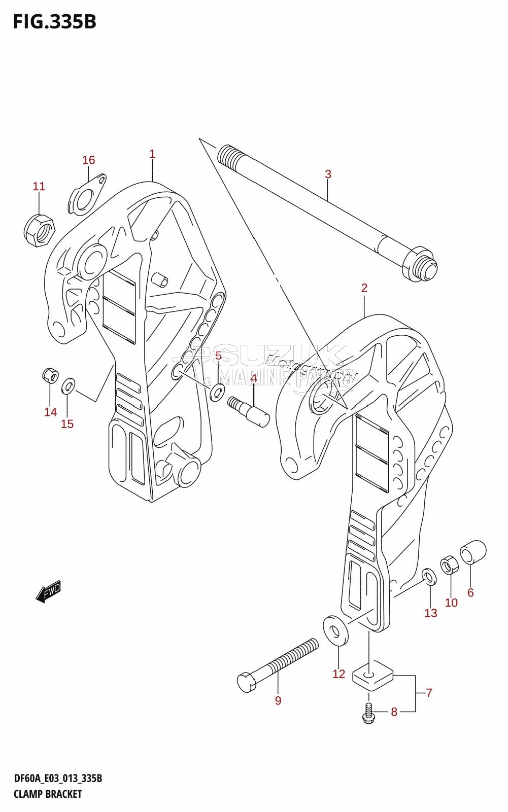 CLAMP BRACKET (DF50A:E03)