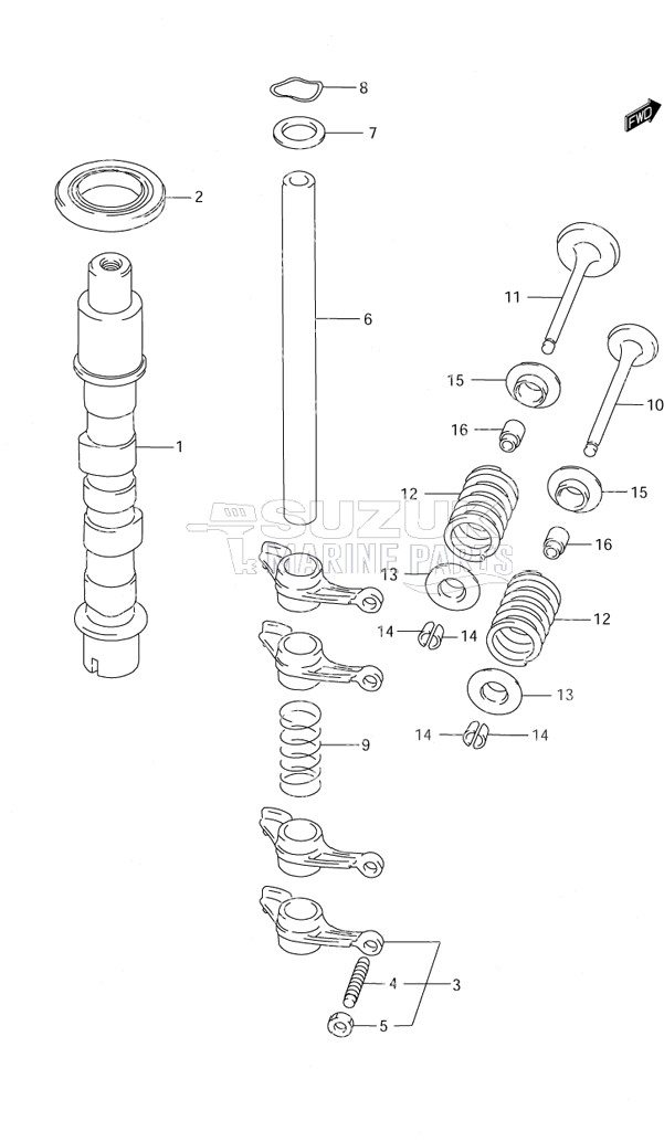 Camshaft S/N 651001 to 652500