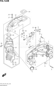 03003F-810001 (2018) 30hp P03-U.S.A (DF30A    DF30AQ    DF30AR    DF30AT  DF30AT    DF30ATH  DF30ATH) DF30A drawing INTAKE MANIFOLD (DF30AT,DF30ATH)