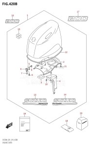 DF200AZ From 20003Z-910001 (E01 E40)  2019 drawing ENGINE COVER (DF200AT,DF200AZ)