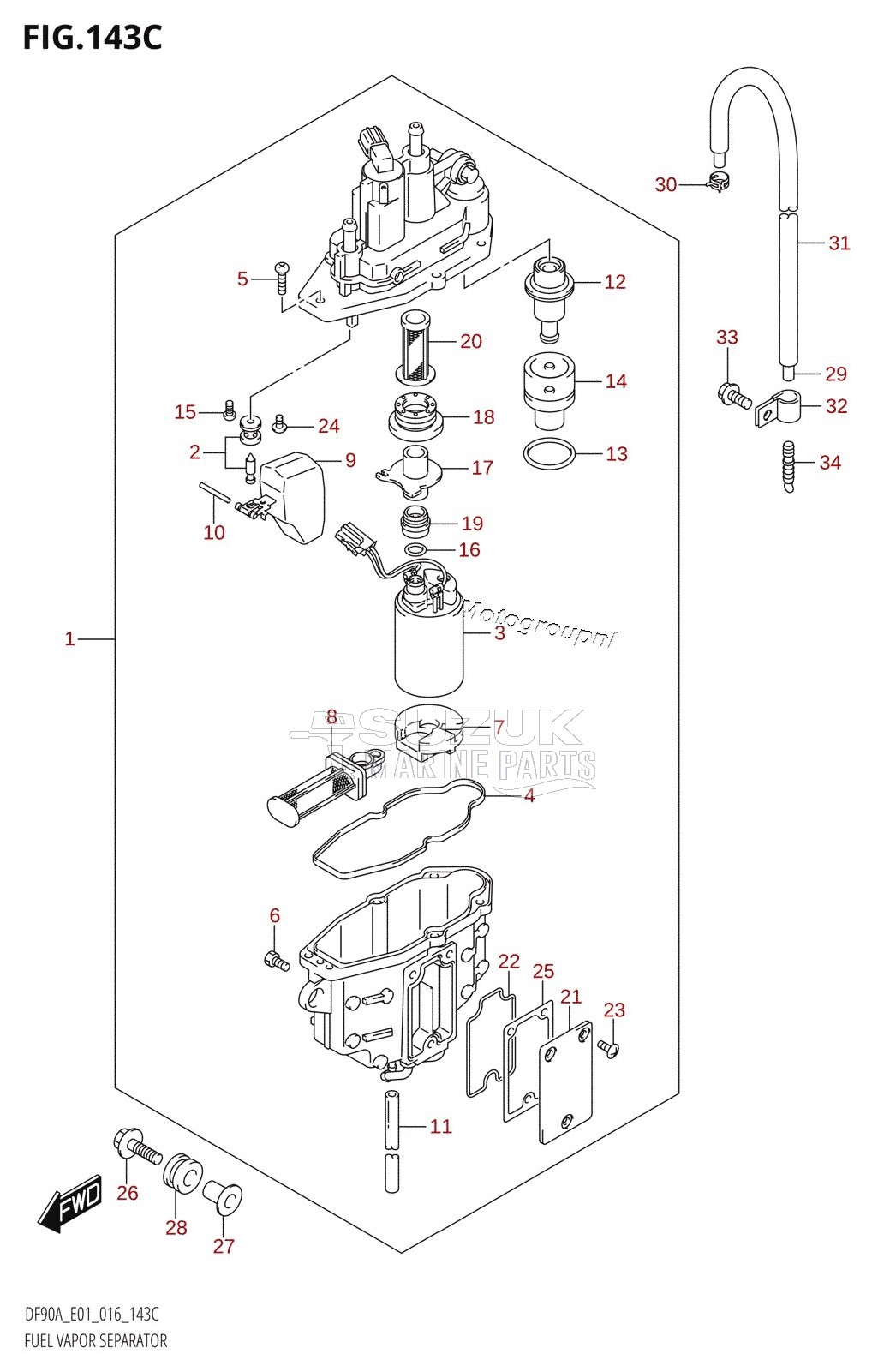 FUEL VAPOR SEPARATOR (DF70ATH:E01)