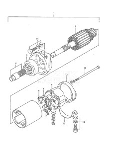 Outboard DT 40 drawing Starting Motor