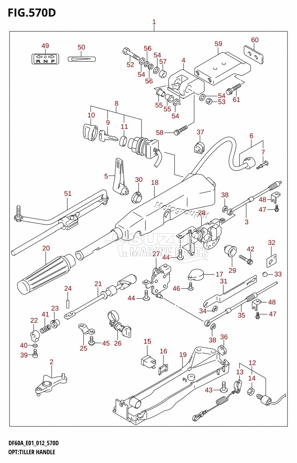 OPT:TILLER HANDLE (DF60A:E01)