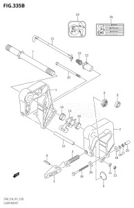 00801F-110001 (2011) 8hp P01-Gen. Export 1 (DF8A  DF8AR) DF8A drawing CLAMP BRACKET (DF8AR,DF9.9AR)