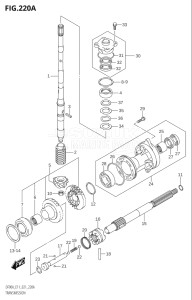 08002F-140001 (2021) 80hp E01 E40-Gen. Export 1 - Costa Rica (DF80AT) DF80A drawing TRANSMISSION