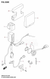 DF60A From 06003F-610001 (E01 E40)  2016 drawing PTT SWITCH /​ ENGINE CONTROL UNIT (DF50A:E01)