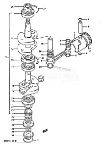 DT50 From 05003-401001 ()  1984 drawing CRANKSHAFT