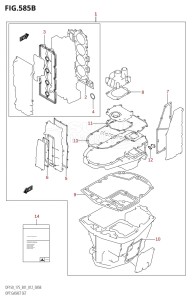 DF150 From 15002F-210001 (E01 E40)  2012 drawing OPT:GASKET SET (DF150T:E40)