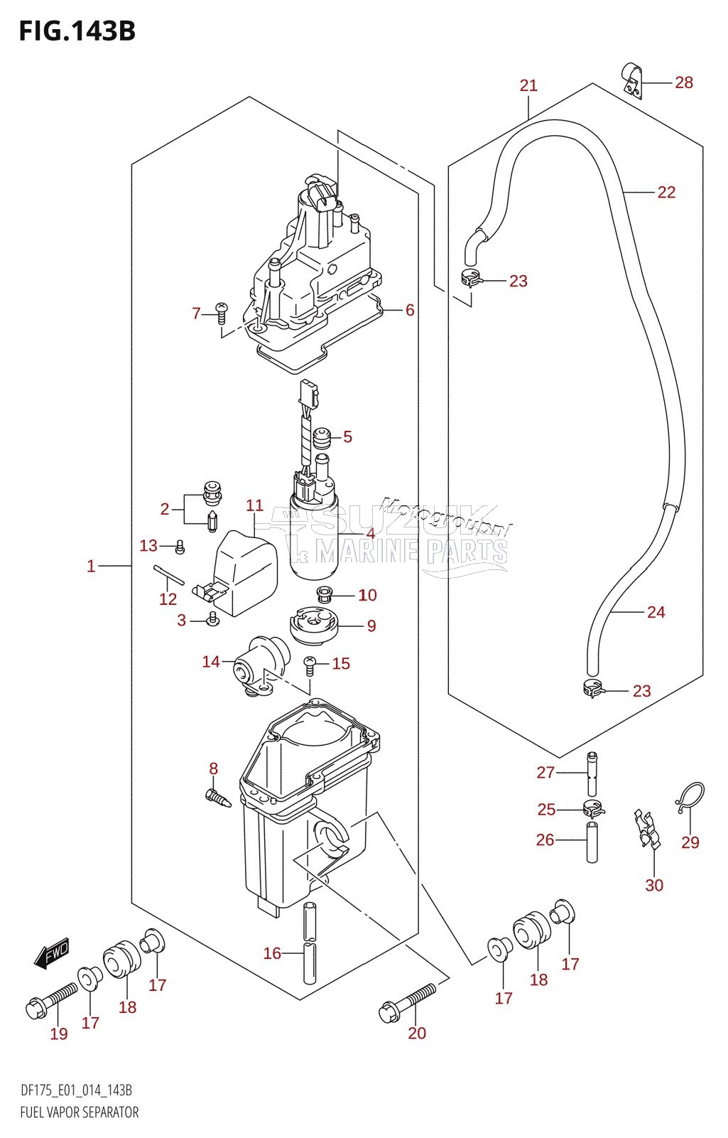 FUEL VAPOR SEPARATOR (DF150T:E40)