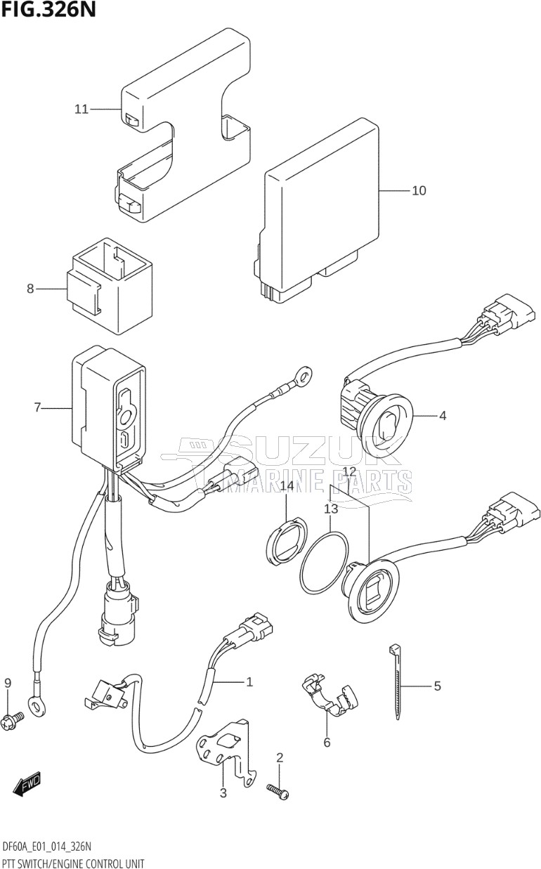 PTT SWITCH / ENGINE CONTROL UNIT (DF50AVT:E01)