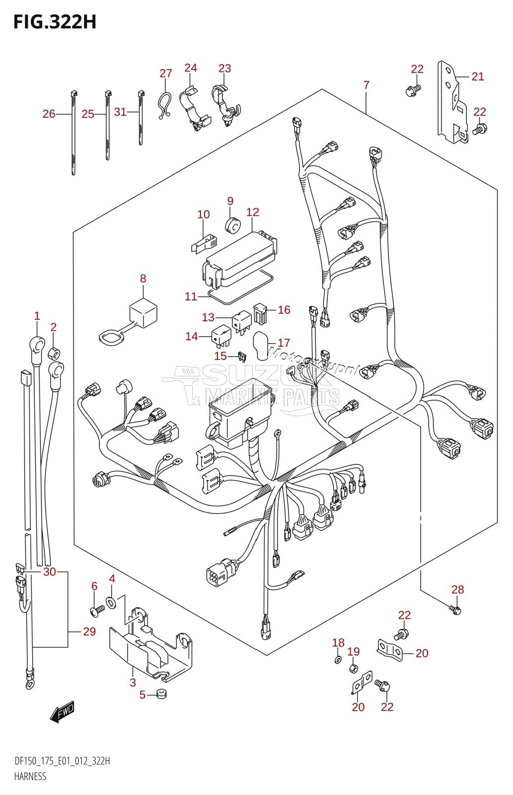 HARNESS (DF175Z:E40)